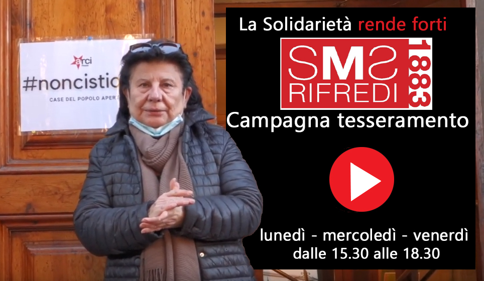 Campagna Tesseramento - Lunedì - mercoledì - venerdì ore 15.30-18.30